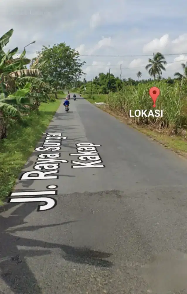 Tanah tepi jalan raya kakap lepas simpang punggur ukuran 17 x 80
