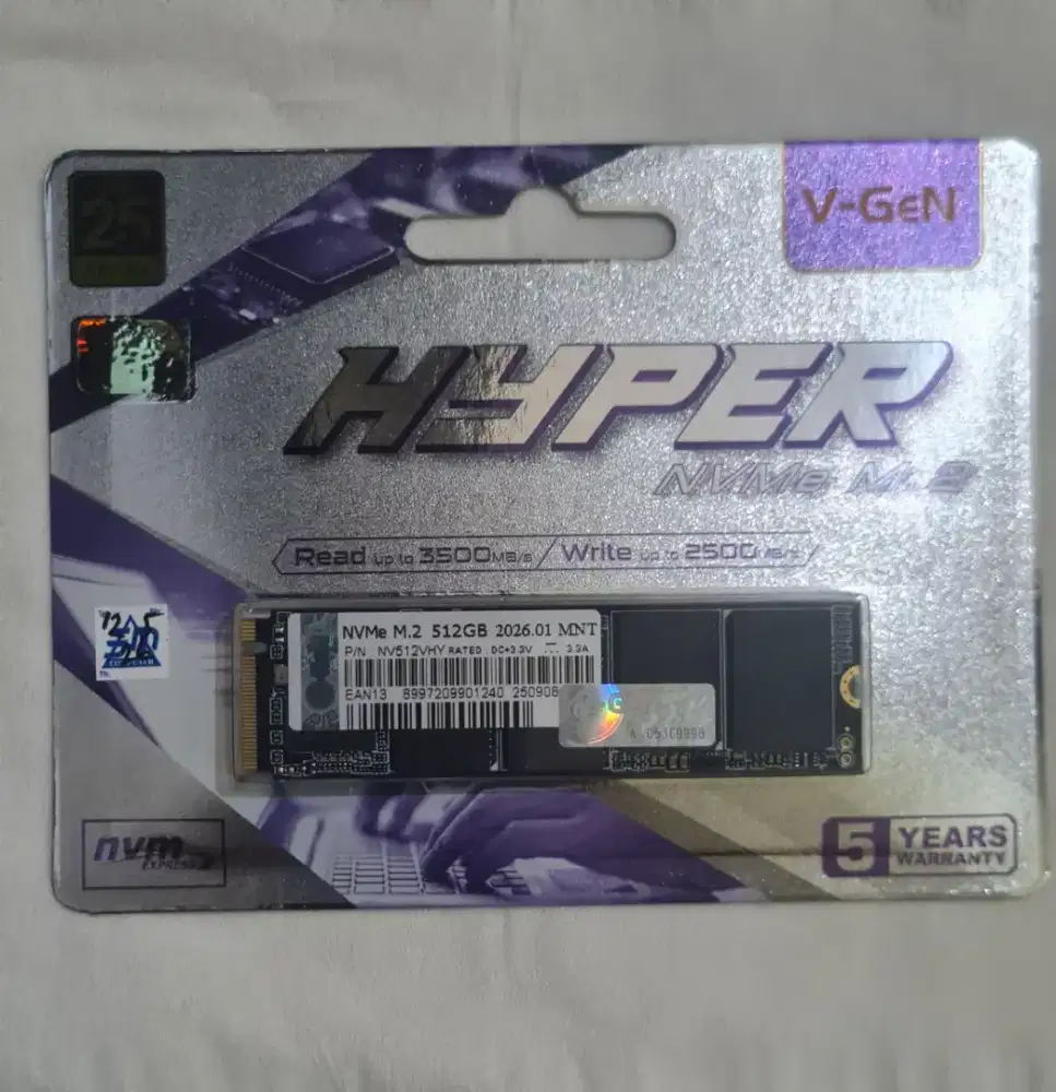 NVME M.2 VGEN HYPER 512GB NEW SEGEL