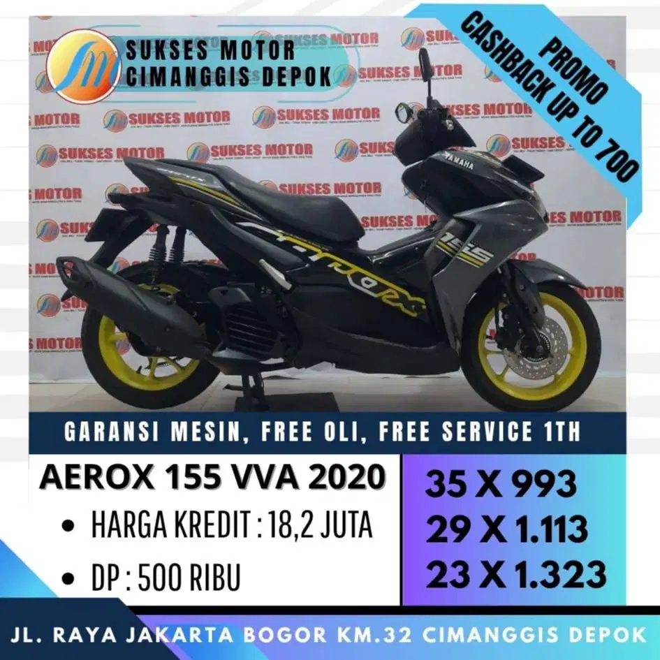 DP 500 AEROX 155 VVA 2020 CASH KREDIT CICILAN RINGAN [SUKSES MOTOR]