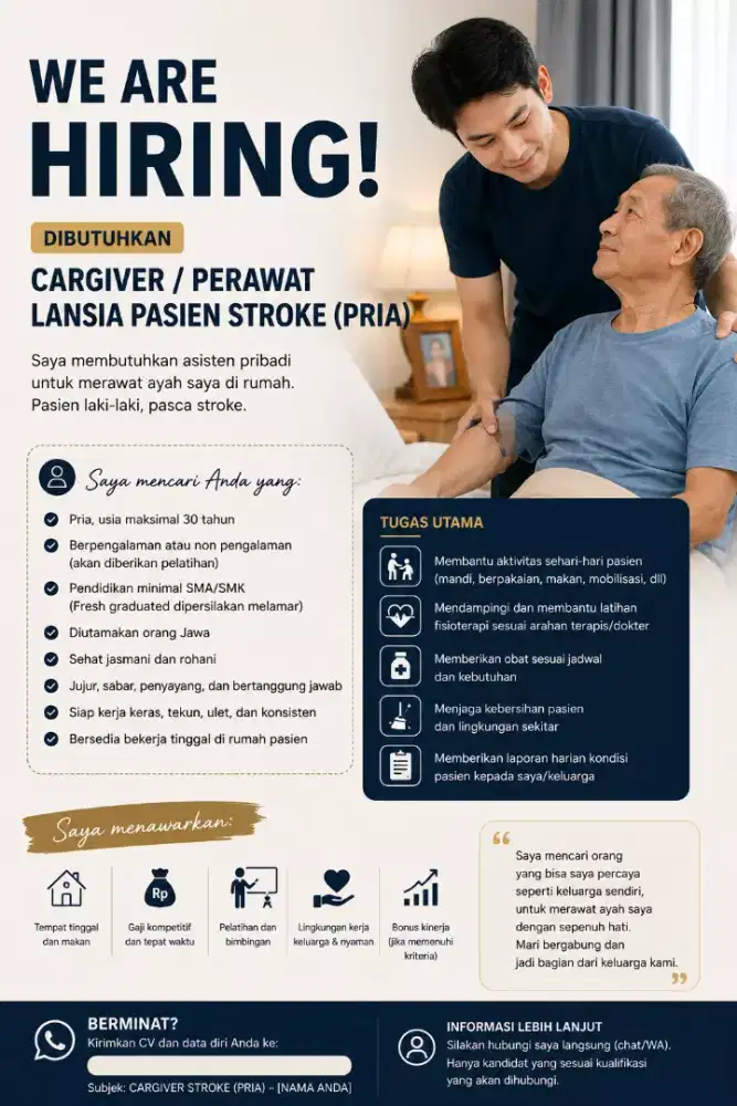 Dicari Perawat Pasien Stroke