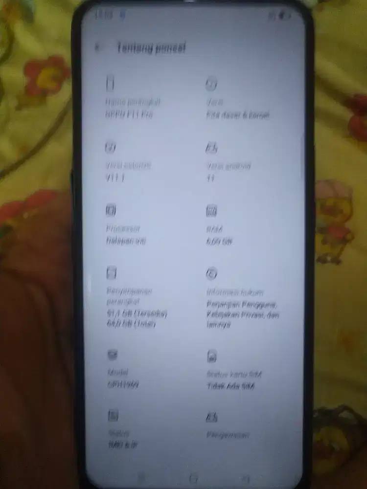 Oppo f11 pro.minus kamera pop up ga mau naik. Hp normal.