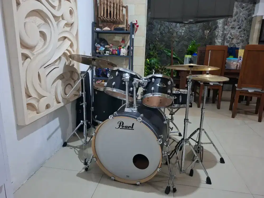 WTS Drum Set Pearl Export Series Black