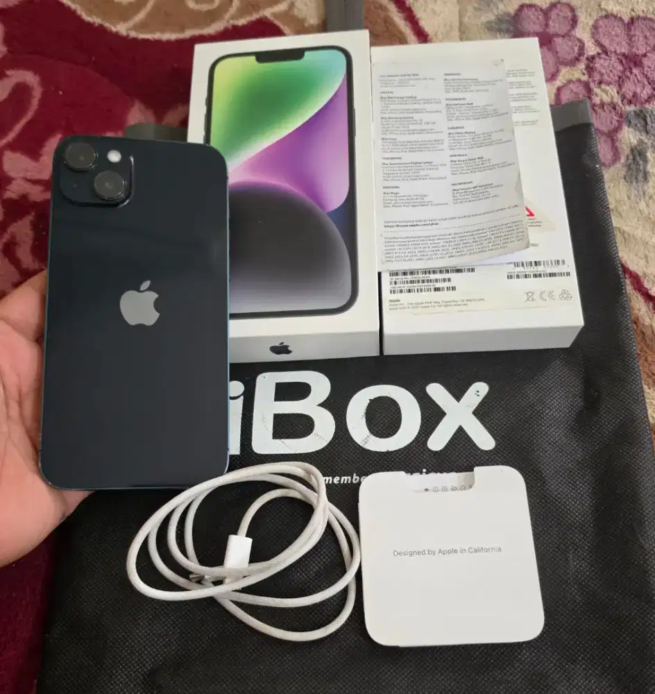 iphone 14 plus 128gb resmi iBox,mulus like new,fulset original,super