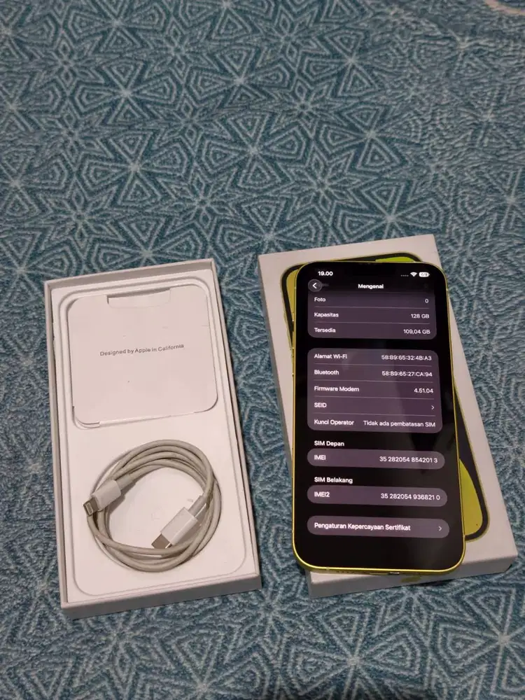 Iphone 14 Plus 128 Gb Kuning All Operator Bh 88% Fullset Like New