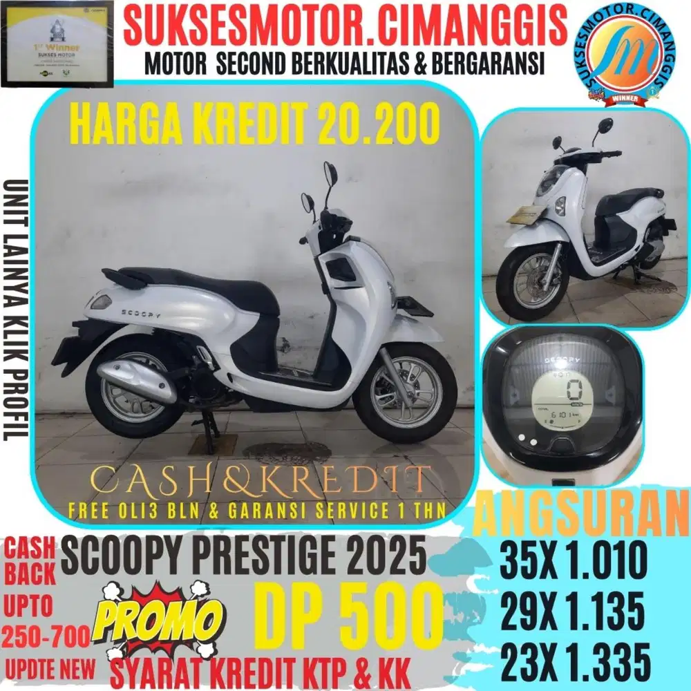 NEW SCOOPY PRESTIGE PROMOTERMURAH CASHBACK UPTO700RBU BERGARANSI