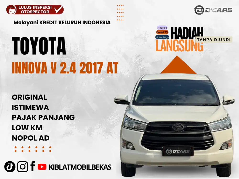 TOYOTA INNOVA V 2.4 AUTOMATIC 2017 LOW KM ORIGINAL