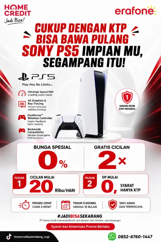 PROMO KREDIT CASH SONY PS5 TERMURAH SEKOTA PALEMBANG
