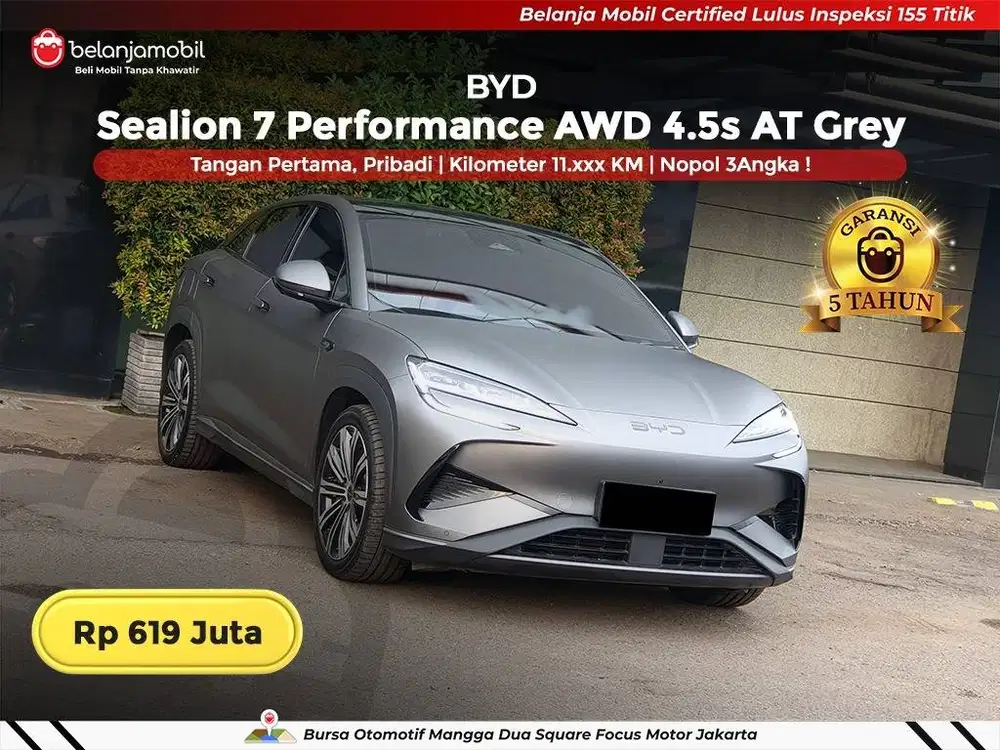 [ KM LOW ] BYD Sealion 7 Performance AWD 4.5s AT Grey 2025/2026