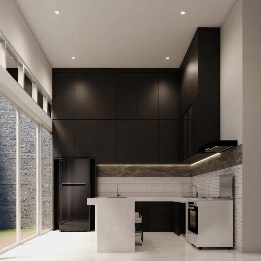 Kitchen Set Full Plafon 4 Meter di Kutisari Surabaya: Mewah Anti Rayap