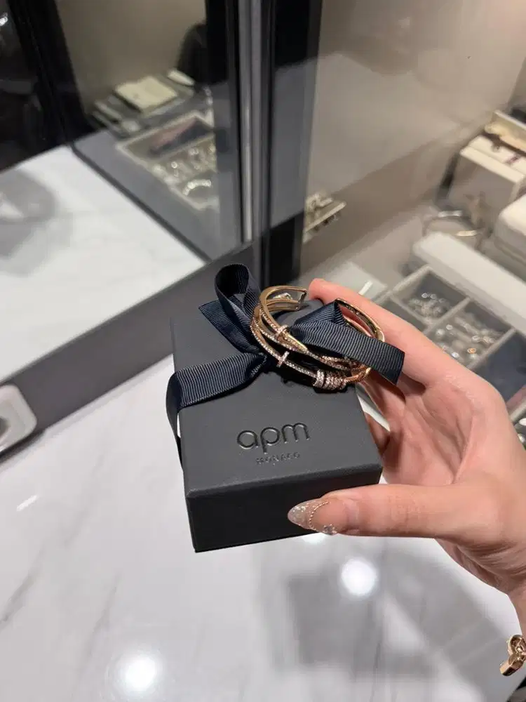 APM MONACO TRIPLE CUFF WITH SLIDING RINGS