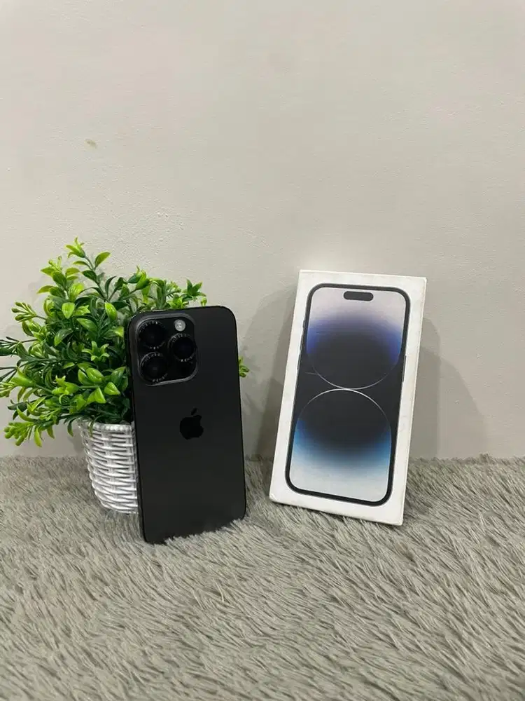 IPhone 14 Pro 256GB Black mulus Fullset BH 83% 3Utool 98 Sinyal AllOp