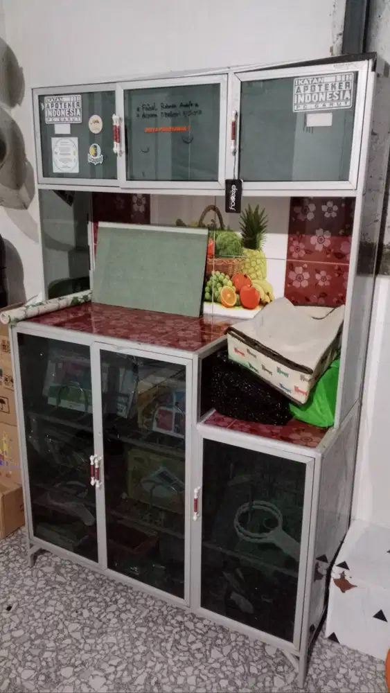 (DIJUAL) LEMARI MAKAN LEMARI DAPUR RAK PIRING BERBAHAN ALUMUNIUM MURCE
