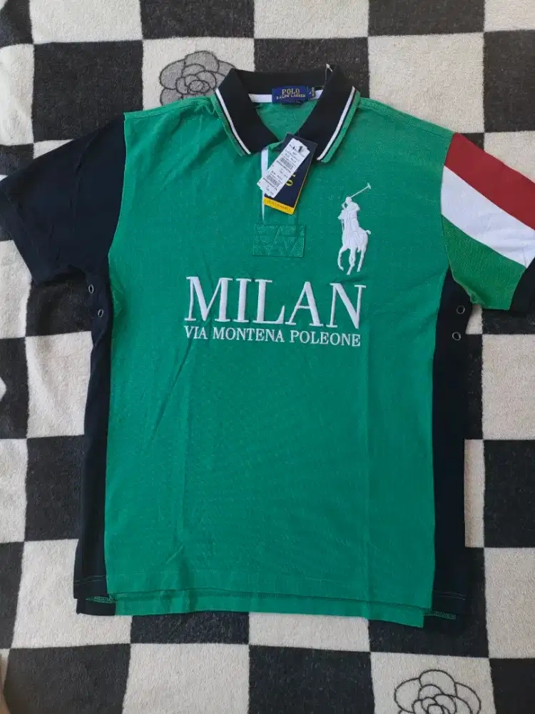 Polo shirt ralph laurent edisi milan konsep ori L luar harga pas net