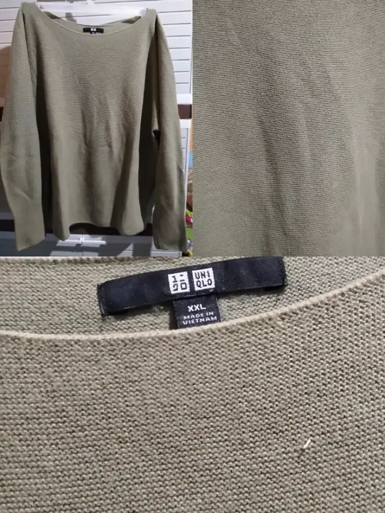ATASAN KAOS UNIQLO BIGSIZE SAGE
