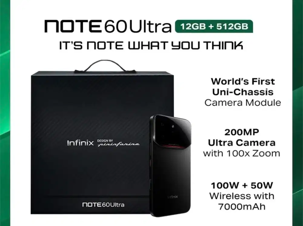 INFINIX NOTE 60 ULTRA 5G 12/512 SEGEL BOX GARANSI RESMI 1 TAHUN