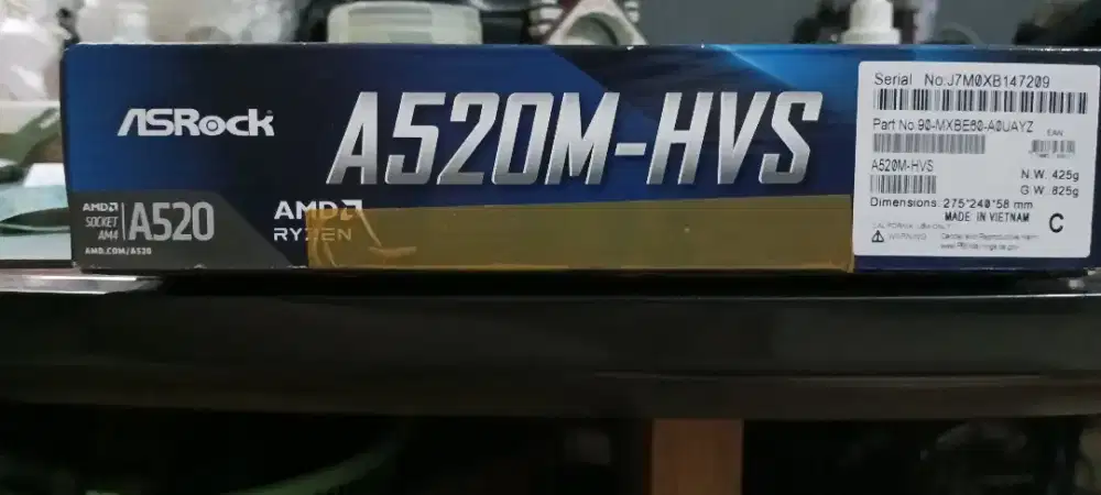 DIJUAL MOTHER BOARD AS ROCK A520M-HVS Socket AM4