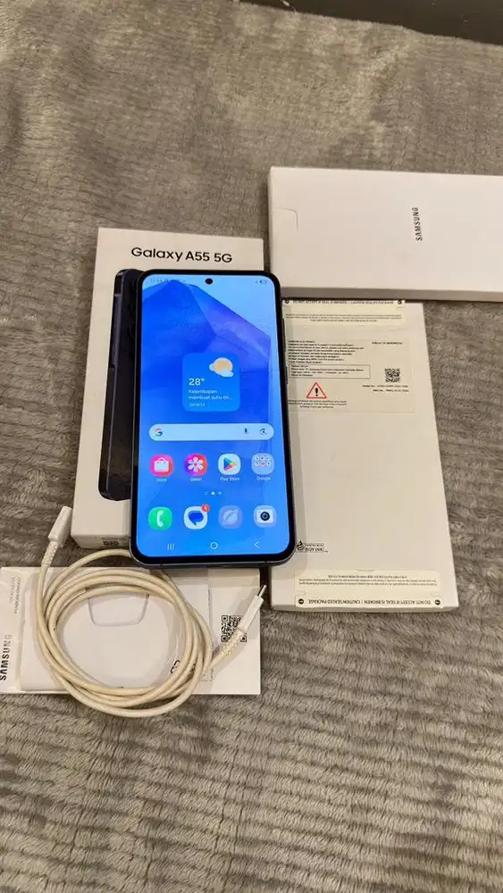 Samsung A55 Black 5G 12/256GB SEIN Lengkap