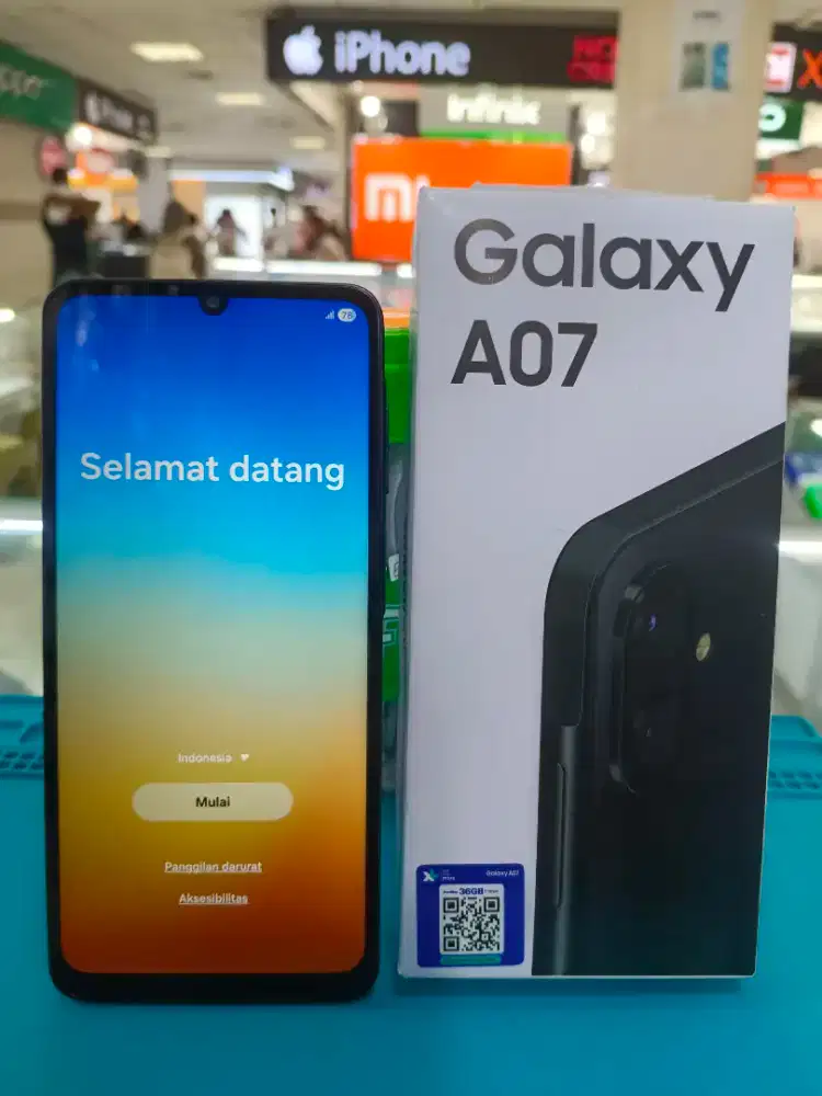 Jual Set Handphone Gal Samsung A07. 4/128gb.Asli resmi