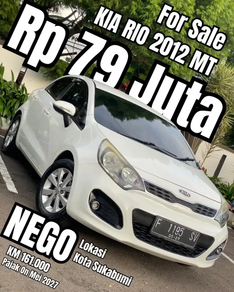 KIA RIO MT 2012 MURAH BERKELAS