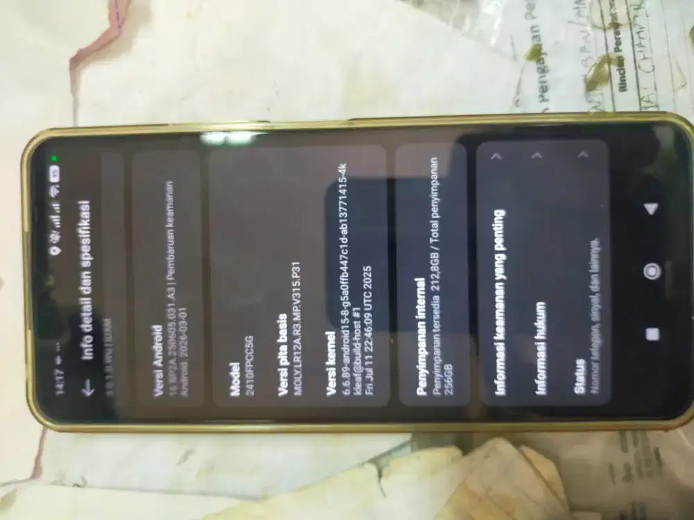 Hp Poco c75 Ram 8gb Rom 256gb