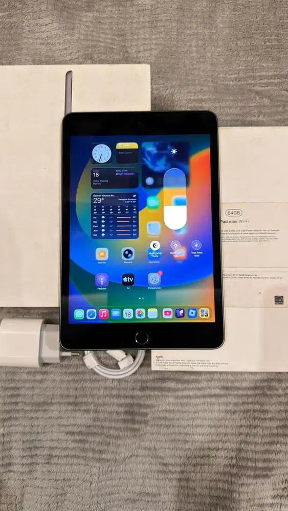 Ipad Mini 5 Grey 64GB Wifi Only Mulus Lengkap