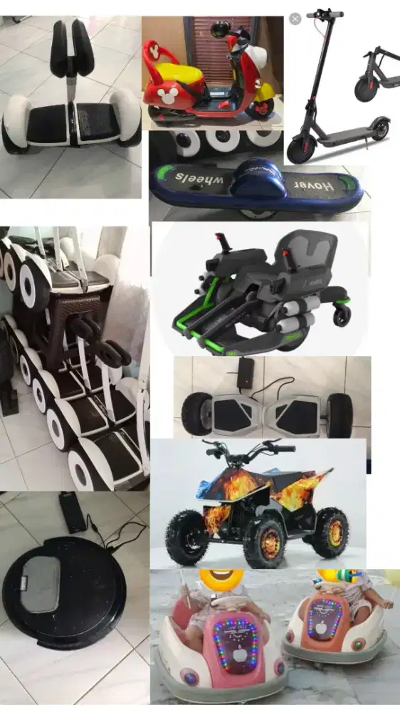 Paket Usaha Rental Mainan - Segway, Skuter, Hoverboard, Skateboard