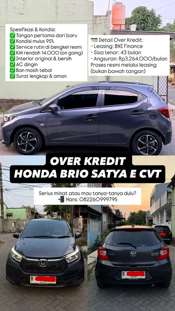Honda Brio Satya 2024 Gray
