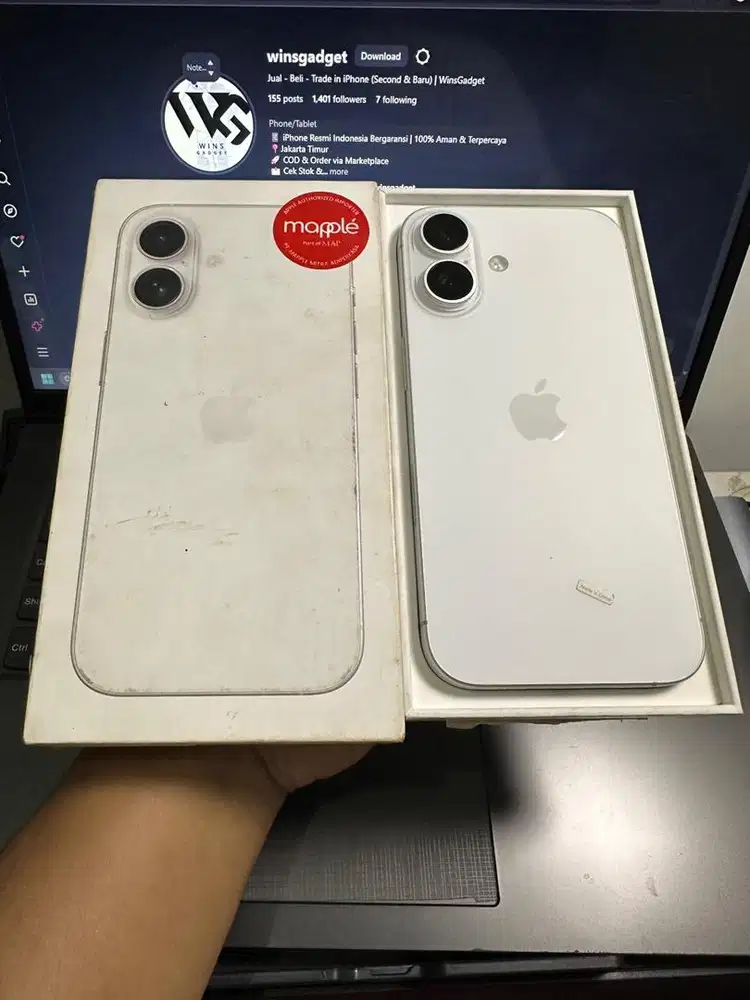 iPhone 16 128gb iBox | HB 100%| Garansi ON | Fullset Ori