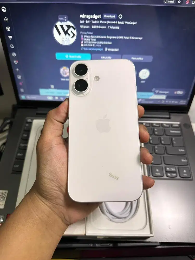 iPhone 16 128gb iBox - HB 100% - Garansi ON
