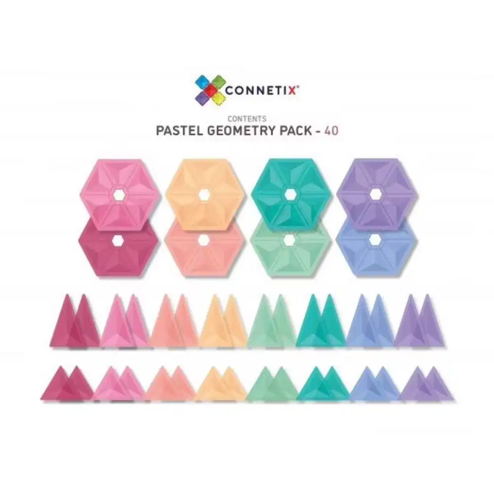 Connetix Magnetic Tiles Pastel Geometry