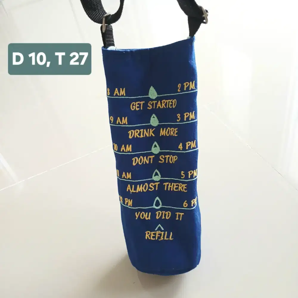 Tas botol minum tas tumbler 750ml - 1000ml bordir, preloved