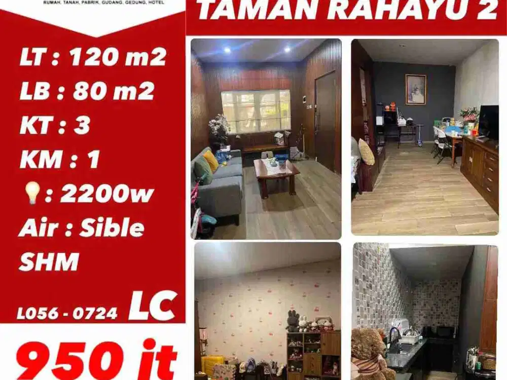 Dijual cepat rumah di mainroad Taman Rahayu 2