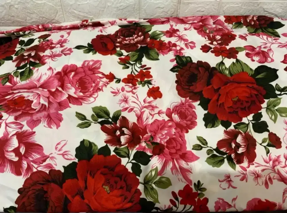 Sarung bantal cinta 50x100cm baru bunga motif merah cantik panjang