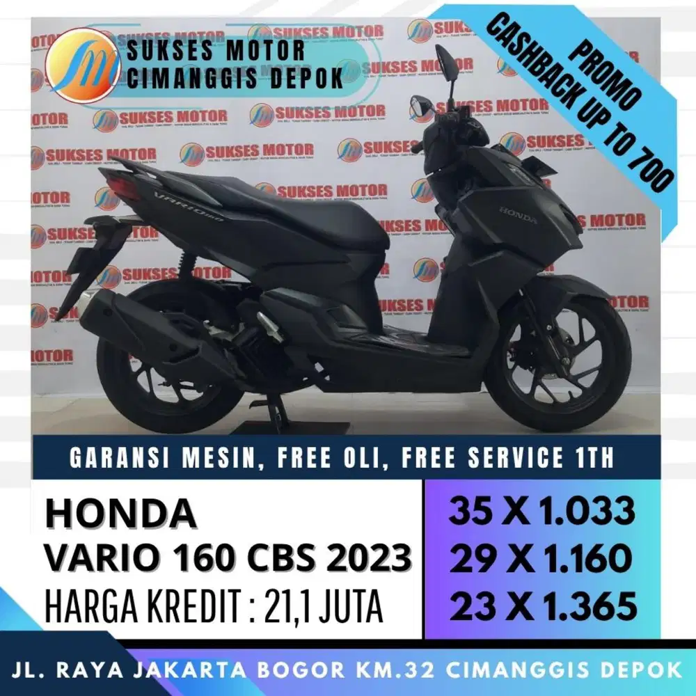 VARIO 160 CBS 2023 TERMURAH CASH KREDIT BERGARANSI [SUKSES MOTOR]