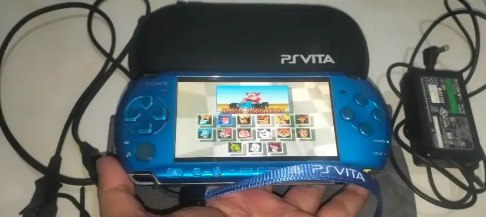 PSP Slim Mulus Radiant Blue Rare High Quality Pouch PS Vita PSVita