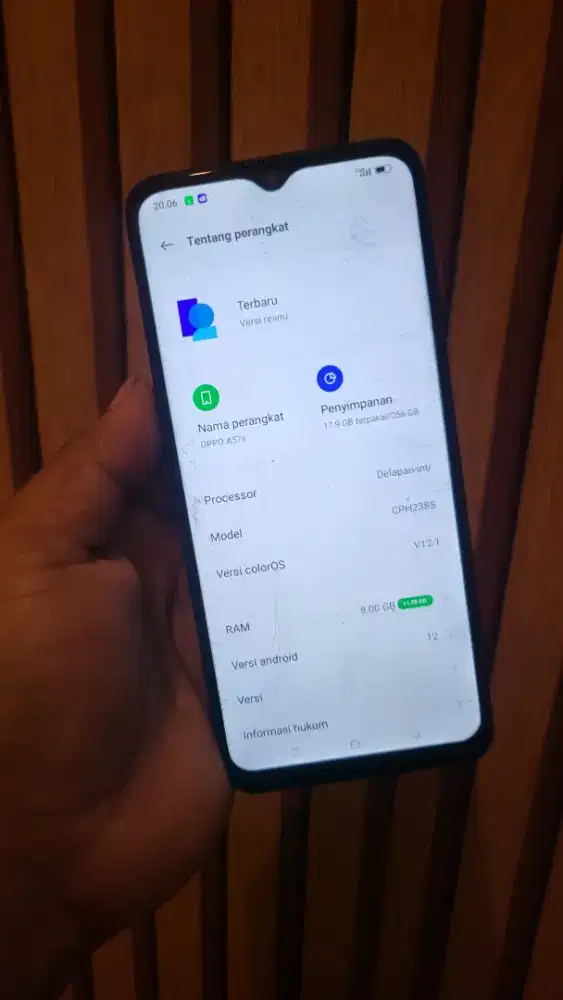 Oppo a57s ram 8/128gb