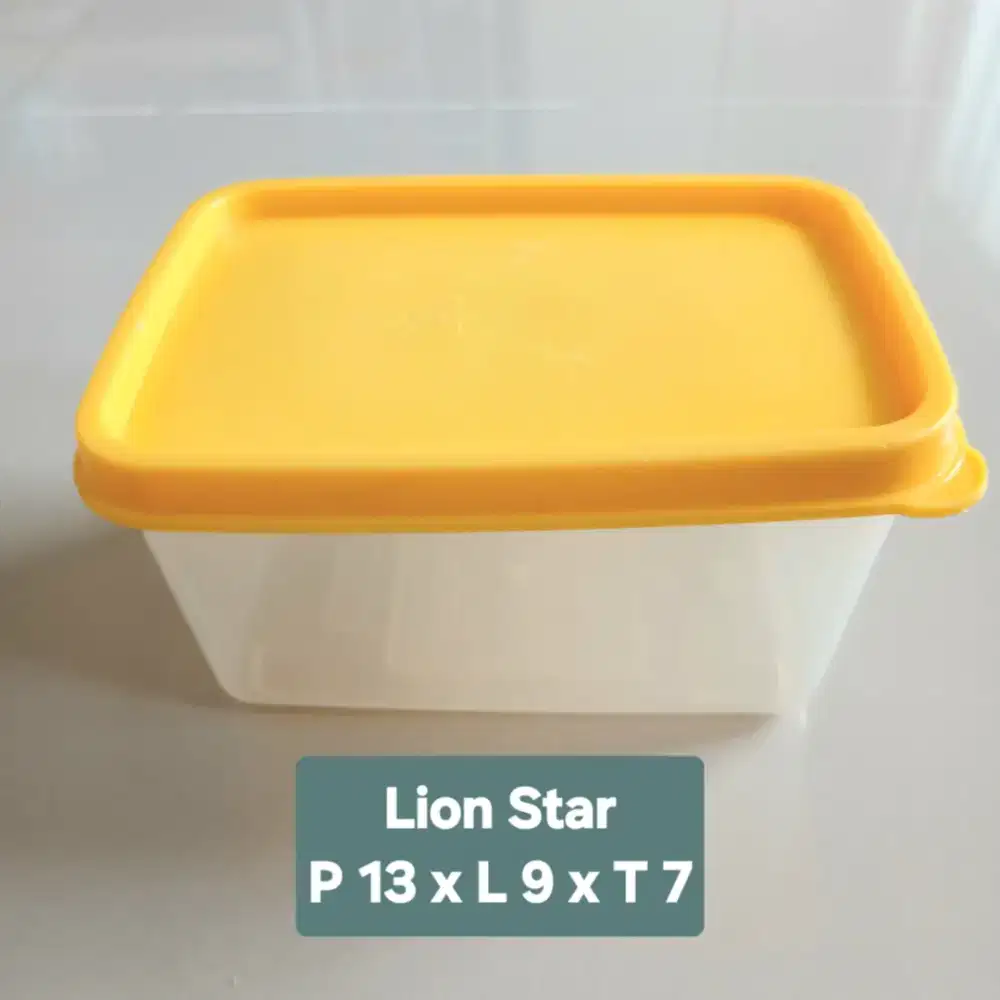 Kotak makan plastik serbaguna Lion Star kedap air, bekas