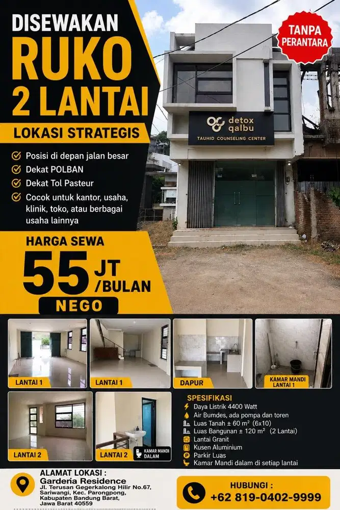 SEWA RUKO DEKAT POLBAN