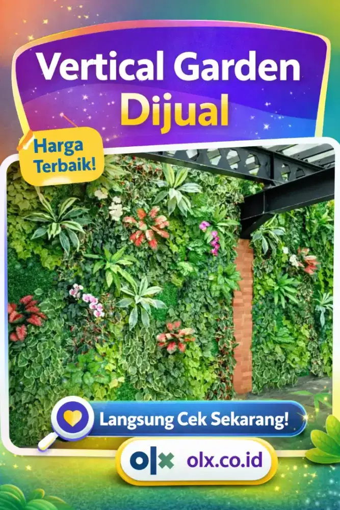 Taman vertikal garden artificial - taman dinding estetik