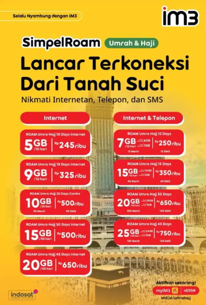KUOTA PAKET IM3 HAJI & UMROH