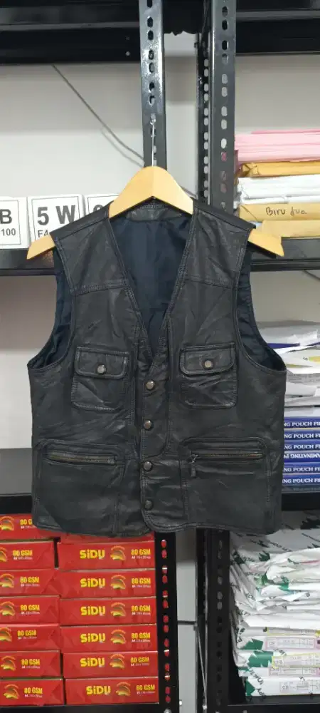 Jual jaket rompi kulit asli domba garut