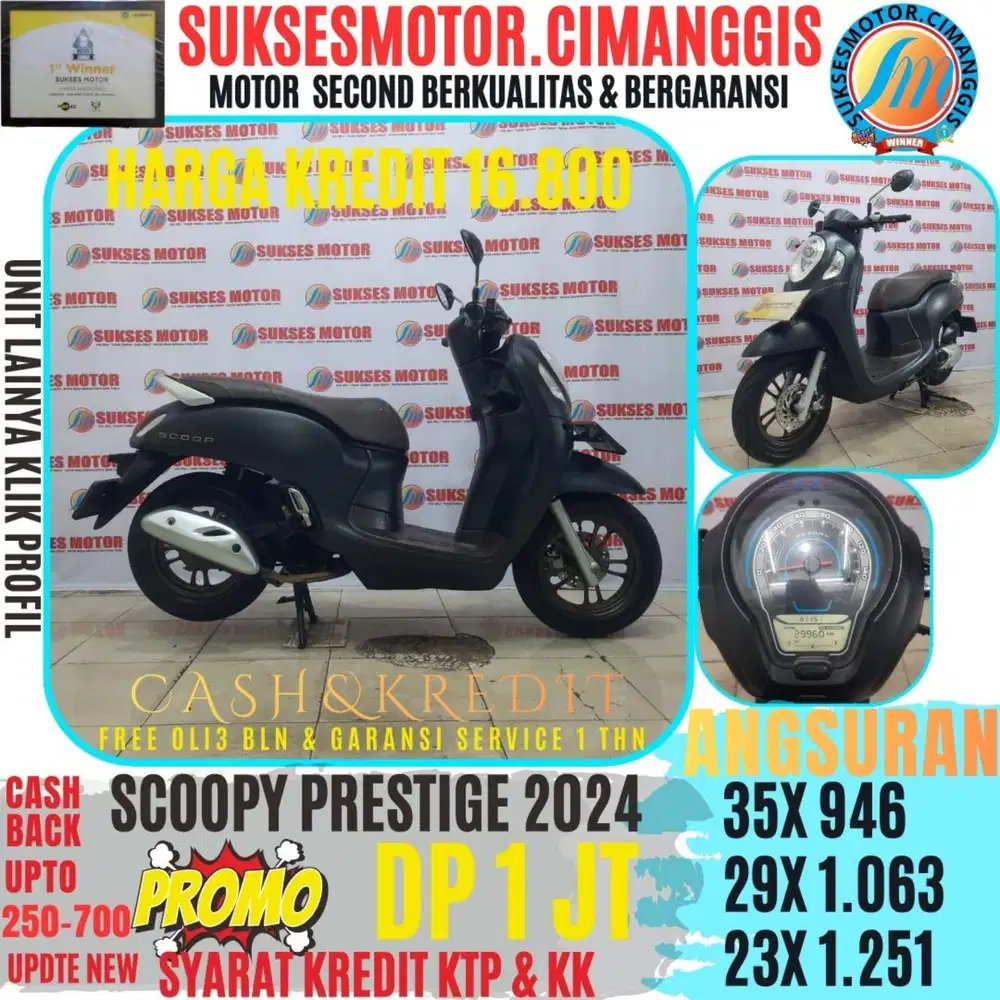 SCOOPY PRESTIGE PROMOTERMURAH CASHBACK UPTO700RBU BERGARANSI SERVICE