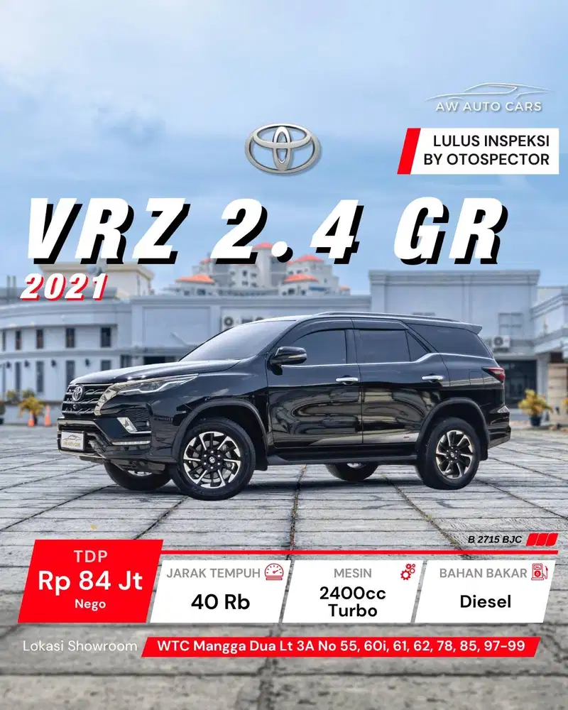 Toyota Fortuner VRZ 2.4 GR 2021 mdl 2.8 2022 trd