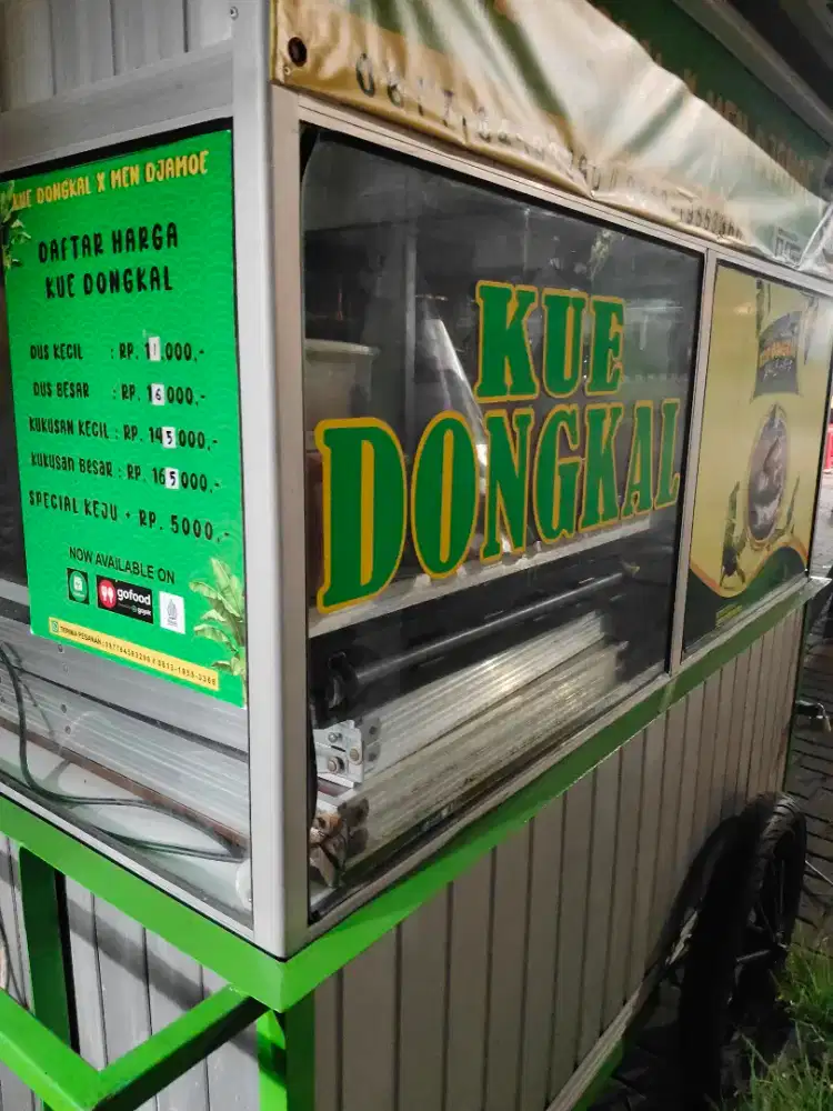 GEROBAK + PERLENGKAPAN DONGKAL SIAP JUALAN