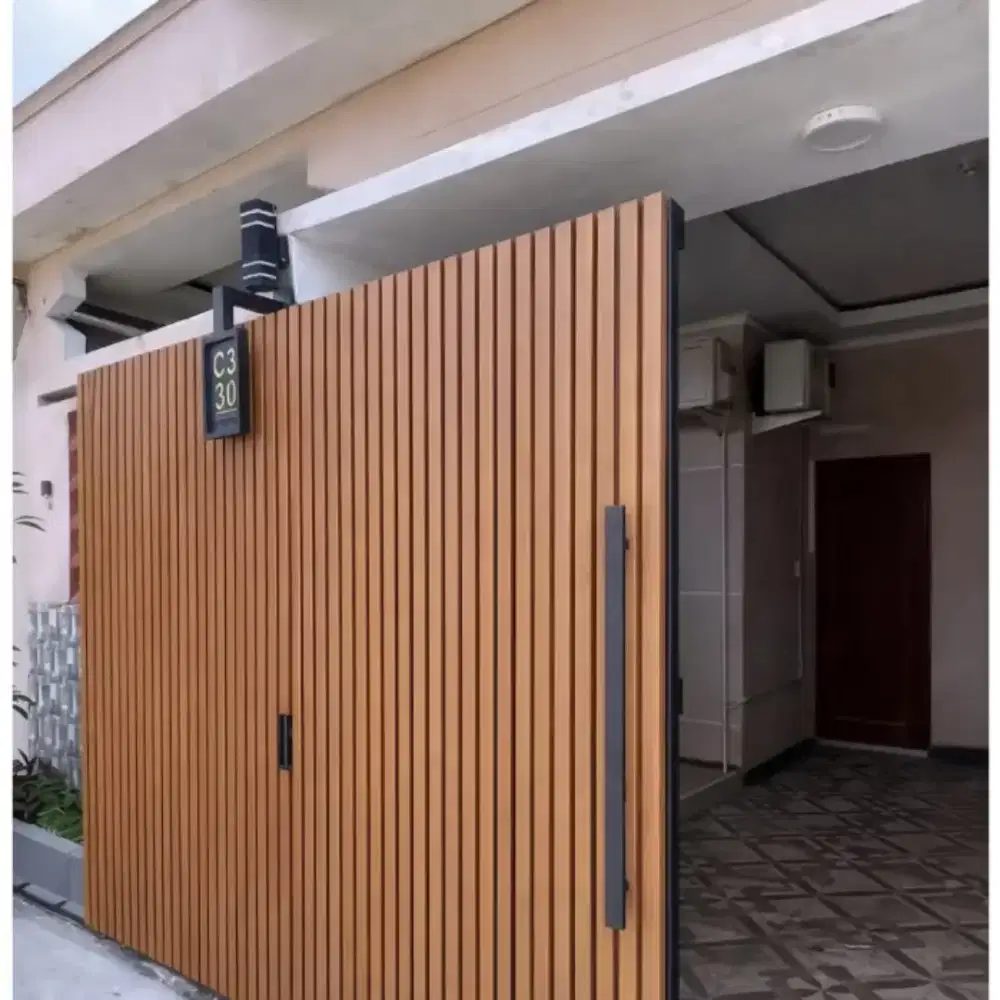 Pagar sliding wpc outdor keren