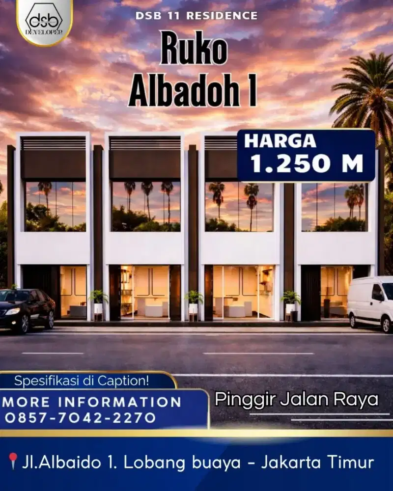 Di Jual Ruko 2Lantai Lubang Buaya - Lokasi strategis Jakarta Timur