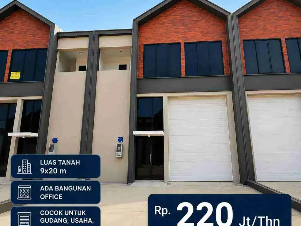 Disewakan Gudang Bizpark PIK2 Tipe 9x20 Multiguna