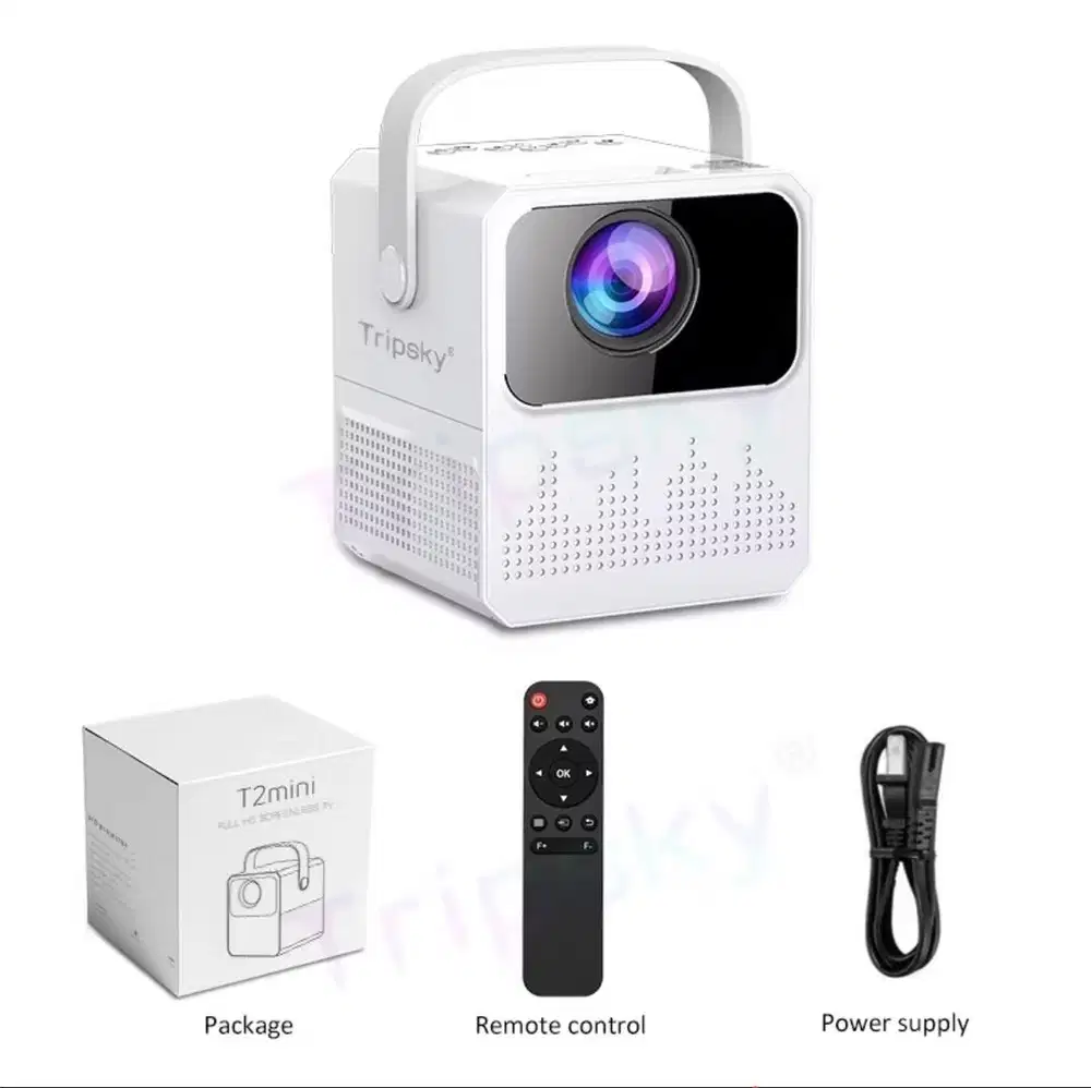 Tripsky Proyektor Android Smart Projector LED Wifi Bluetooth