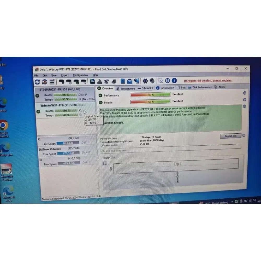 SSD M.2 NGFF Merk WPNA 1 TB