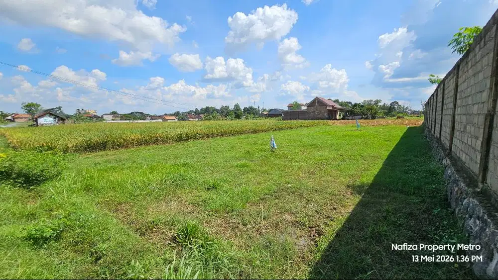 DIJUAL TANAH PEKARANGAN DI METRO Uk 12x34 COCOK BUAT RUMAH VIEW SAWAH